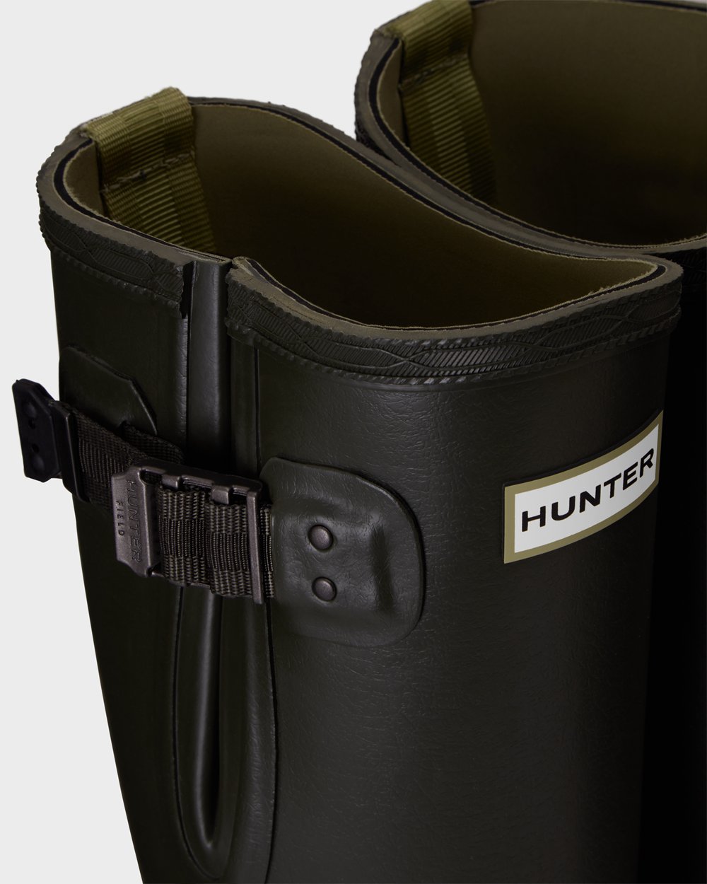 Galochas Altas Hunter Feminina Verde Escuro Oliva - Balmoral Side Adjustable 3Mm Neoprene - 01RMLZWO
